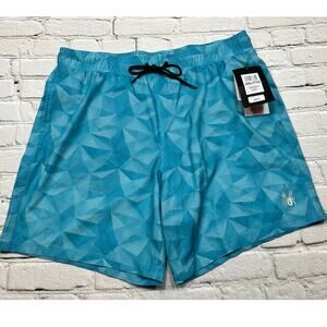 NWT Spyder Swim Trunks Mesh liner Aqua UV XXL Elastic Waist Quick Dry   A613